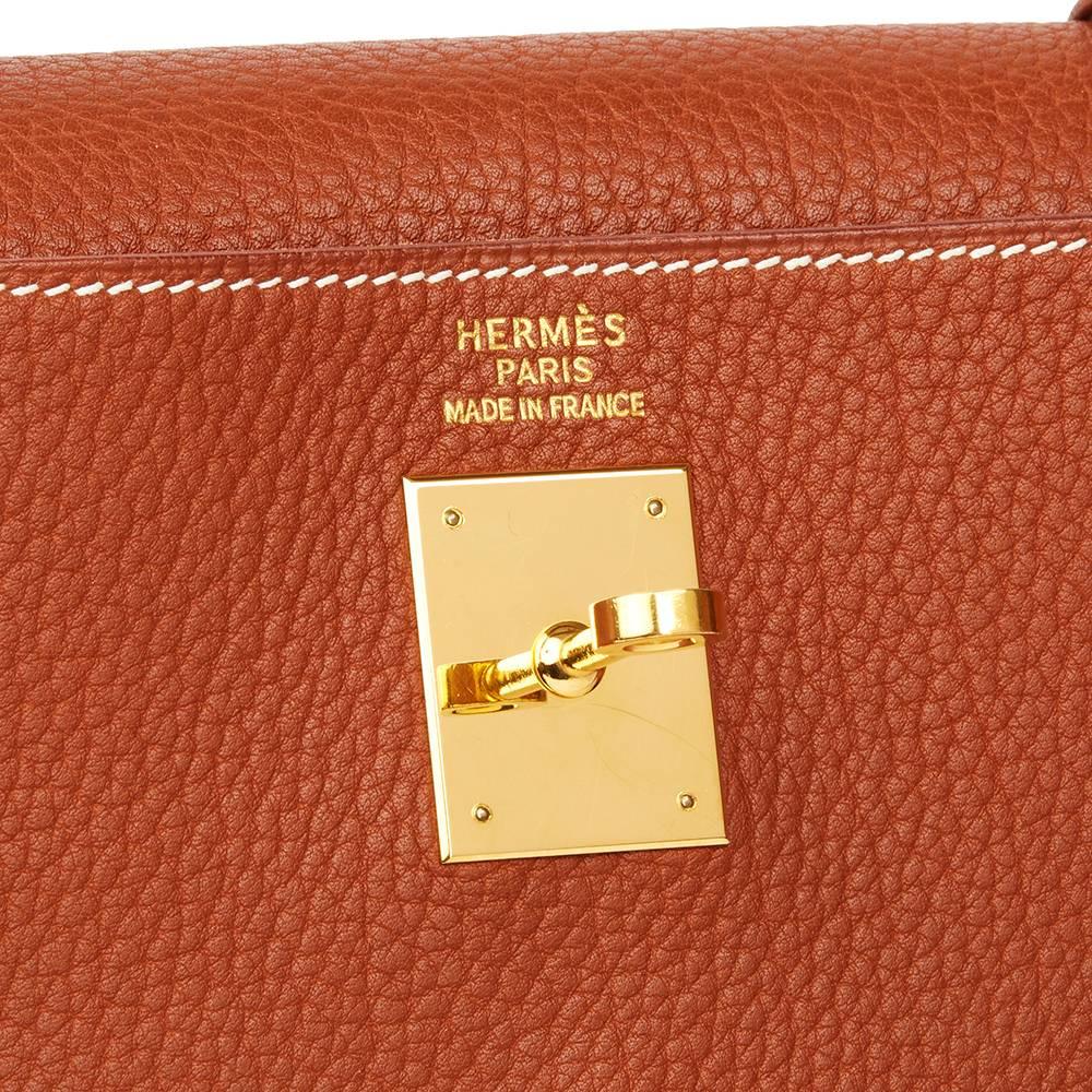 2001 Hermes Brique Togo Leather Kelly 32cm Retourne 1