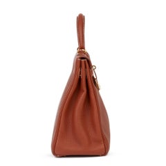 2001 Hermes Brique Togo Leather Retourne Kelly 32cm Bag