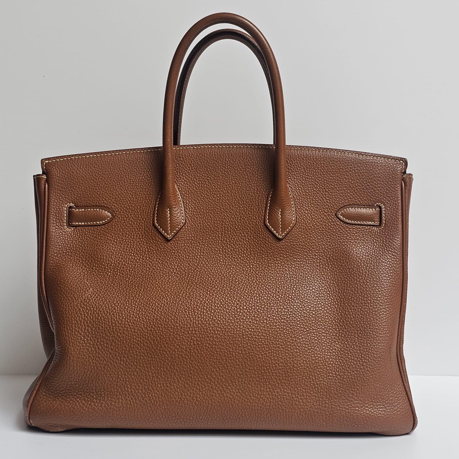 2001 Hermes Oro Togo Pelle Birkin 35 Borsa in vendita 1
