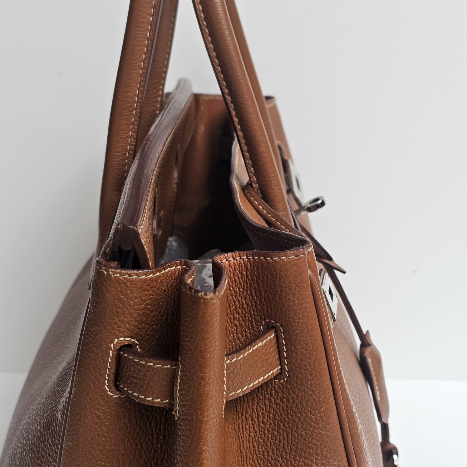 2001 Hermes Oro Togo Pelle Birkin 35 Borsa in vendita 3
