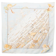 2001 Hermes Marche Flottant du Lac Inle by Dimitri Rybaltchenko Silk Scarf