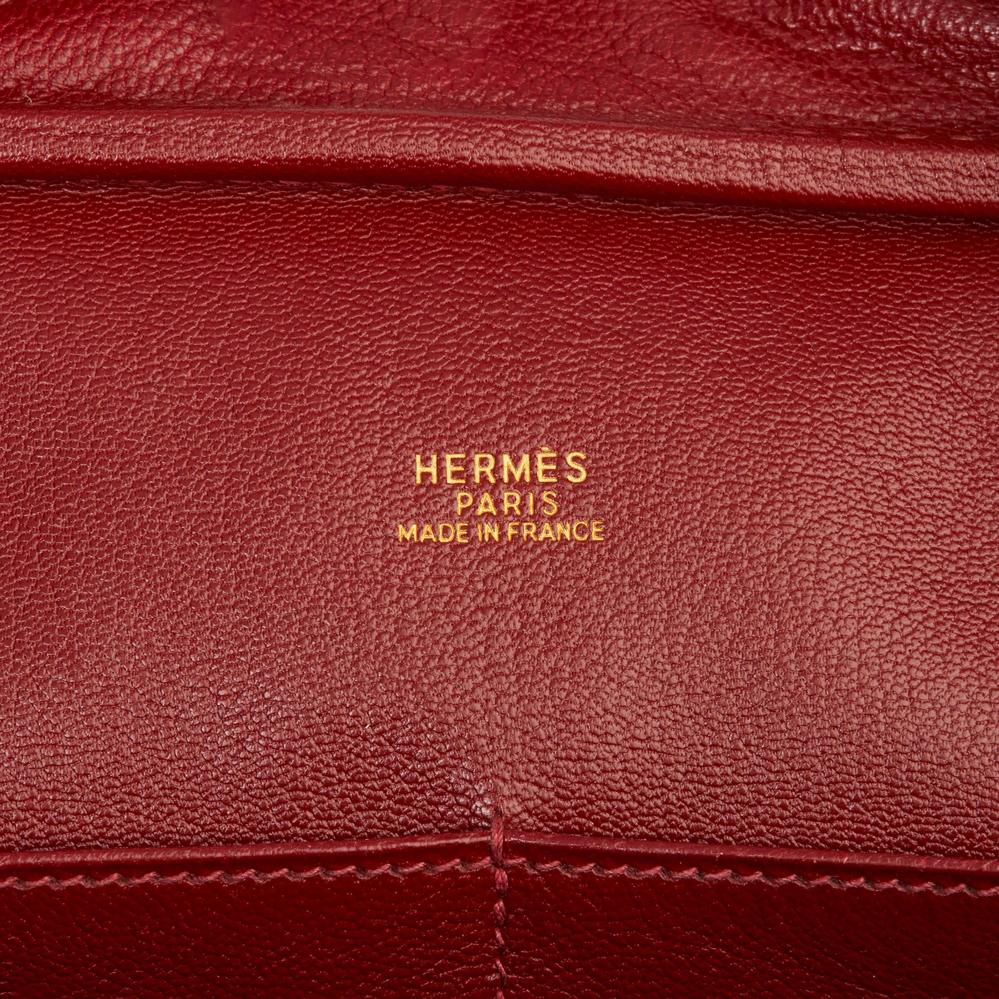 2001 Hermès Rouge H Swift Leather Vintage Vibrato Plume 32cm 3