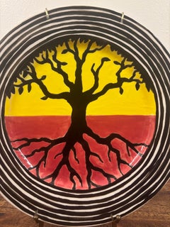 2001 John E. Buck Signed Original Tree of Life Ceramic Art Plate