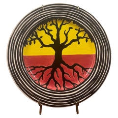 2001 John E. Buck Signed Original Tree of Life Ceramic Art Plate