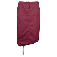 2001 Louis Vuitton Burgundfarbener Cargo-Rock mit Kordelzug am Saum