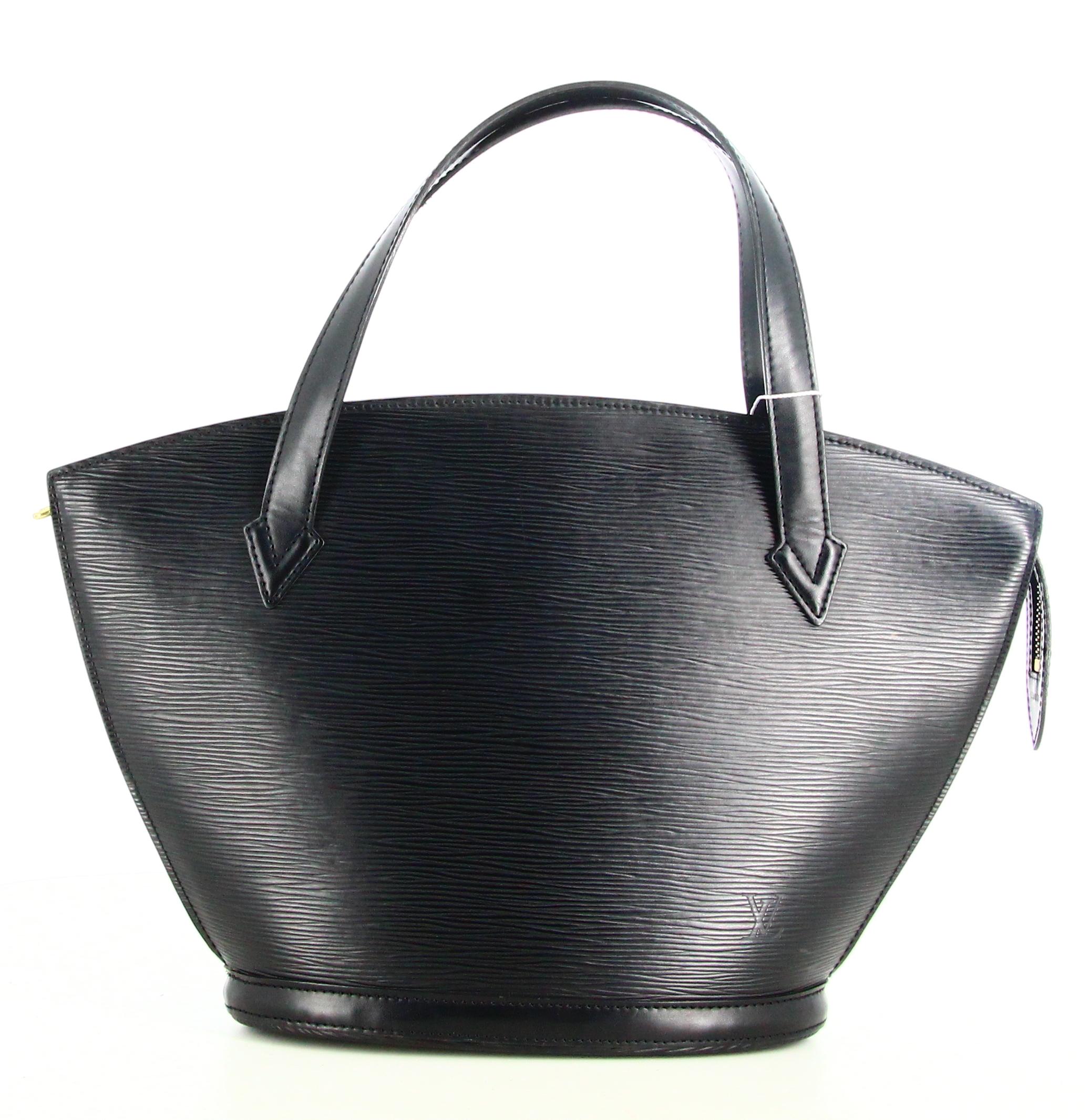 2001 Louis Vuitton  Epi Saint Jacques PM Short Strap

- Very good condition. Shows no signs of wear over time. 
- Luis Vuitton handbag
- Black epi leather 
- Two black leather straps 
- Interior: gray suede plus inside pocket