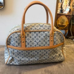 2001 Louis Vuitton Marie Navy Blue Monogram Canvas and Leather Hand Bag
