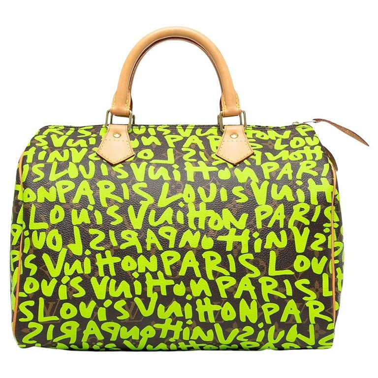 Stephen Sprouse x Louis Vuitton Monogram Green Graffiti Speedy 30