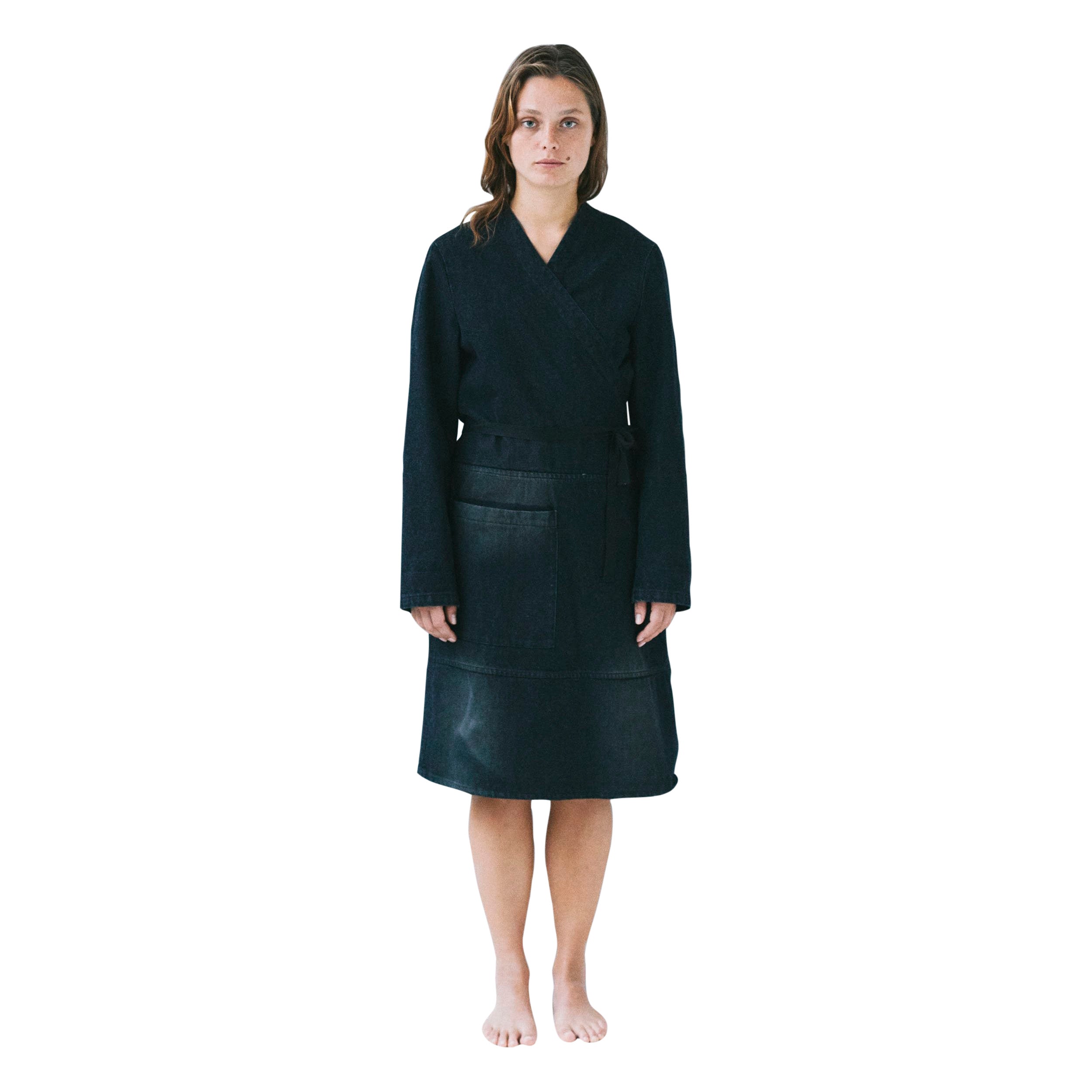 2001 Maison Martin Margiela Denim Wrap Dress / Jacket For Sale