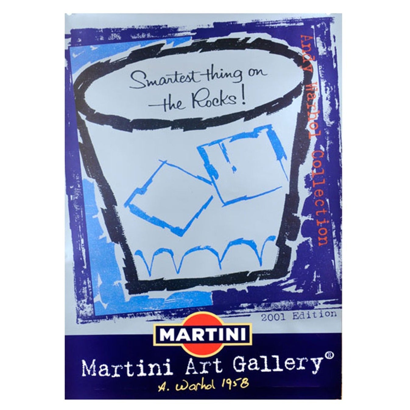 2001 Martini - Poster originale d'epoca di Andy Warhol in vendita