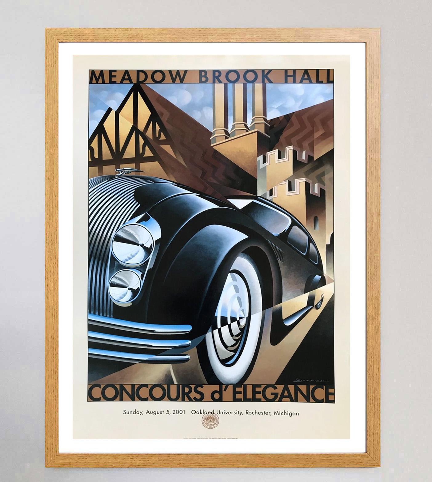 2001 Concurso de Elegancia de Meadow Brook Hall Cartel original de época Estadounidense en venta
