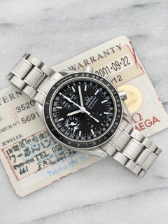 2001 Omega Speedmaster Day Date 3520.50.00 Steele, schwarzes Zifferblatt, Automatikwerk, 39 mm