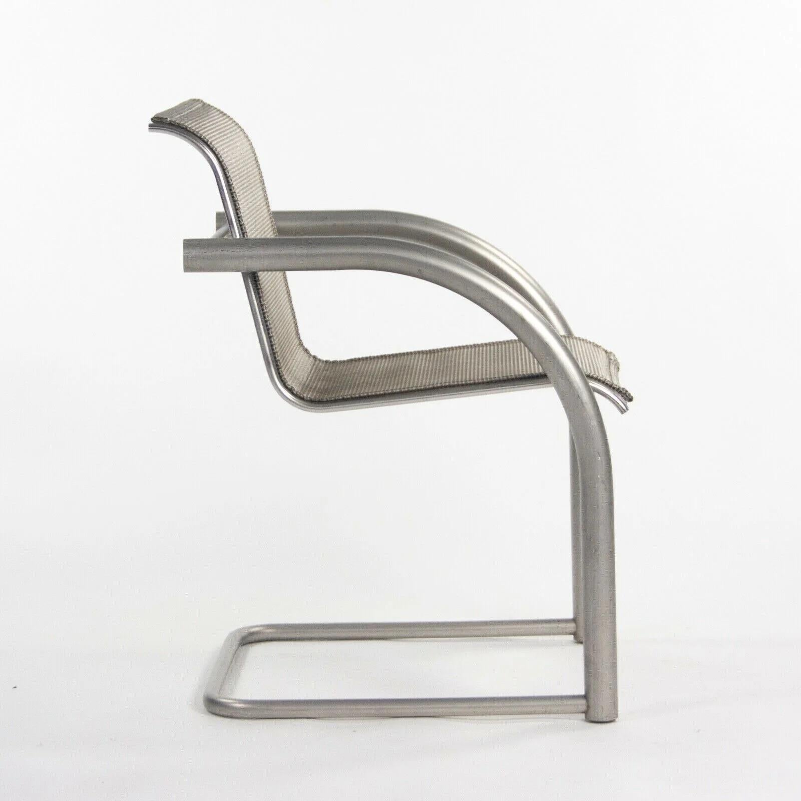 Moderne 2001 Prototype Richard Schultz 2002 Collection Mesh Cantilever Dining Chair en vente