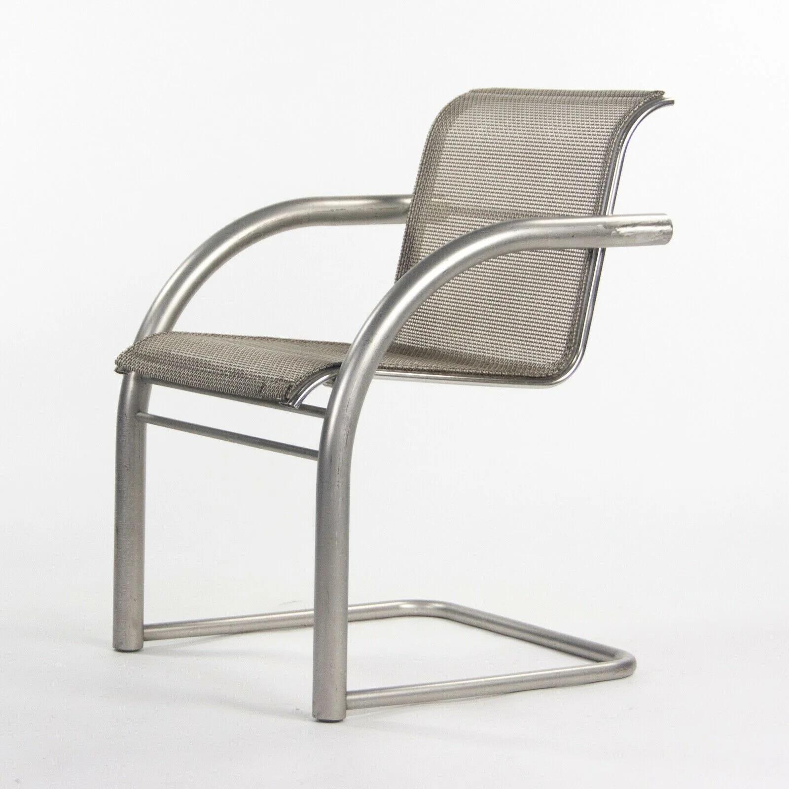 2001 Prototype Richard Schultz 2002 Collection Mesh Cantilever Dining Chair For Sale 1