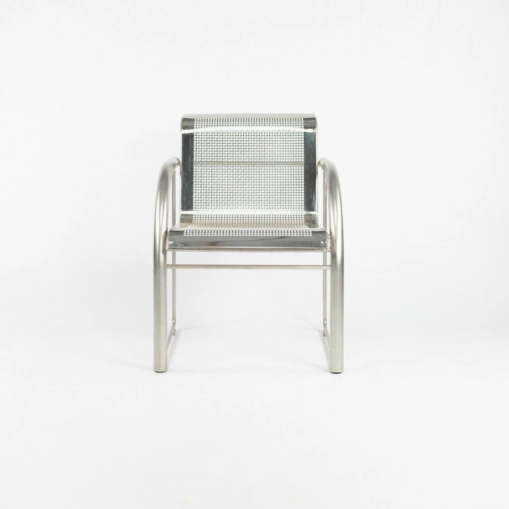 2001 Prototype Richard Schultz 2002 Collection Stainless Steel Mesh Dining Chair For Sale 2