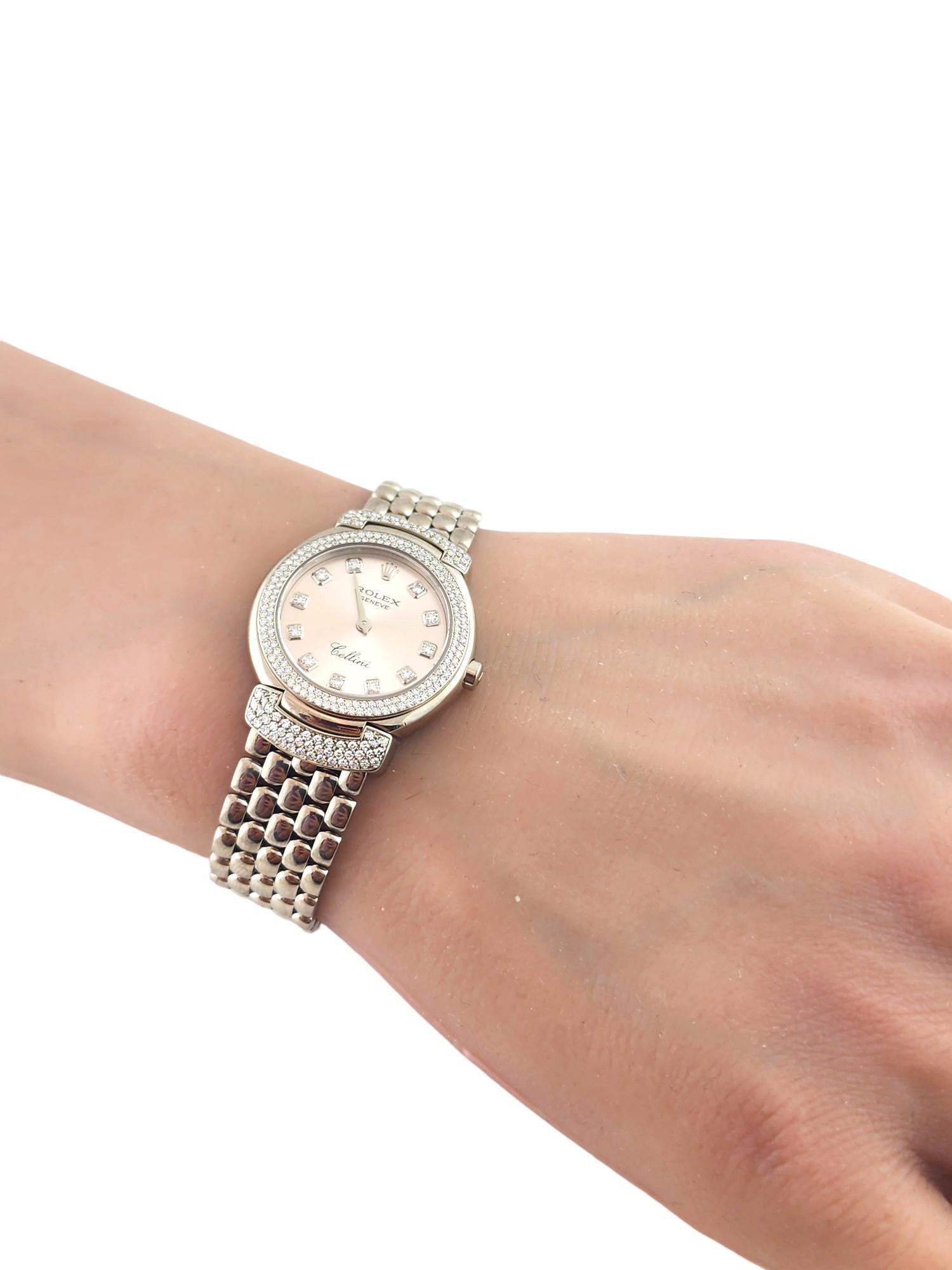 2001 Rolex Cellini Cellissma 6673 18K White Gold Ladies Diamond Watch #18466 4