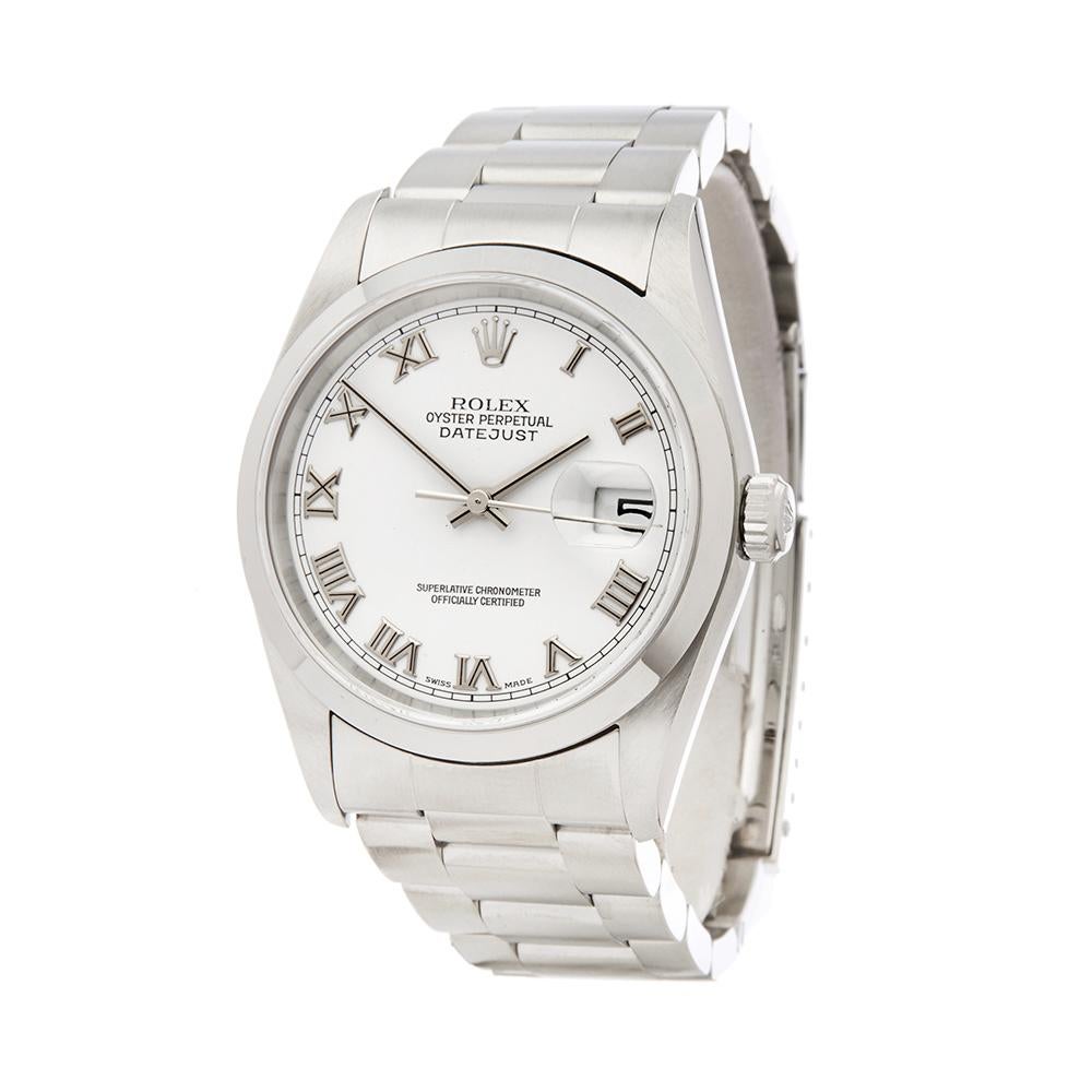 2001 Rolex Datejust Stainless Steel 16200 Wristwatch 1