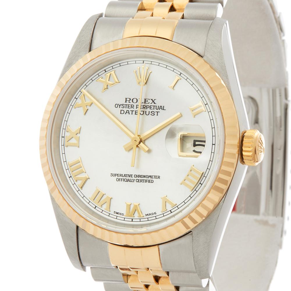 2001 Rolex Datejust Steel and Yellow Gold 16233 Wristwatch 2