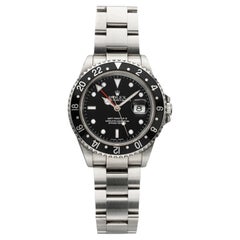 2001 Rolex GMT-Master II 16710 Steel Auto Black Bezel 40mm
