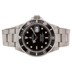 2001 Rolex Submariner Date 16610 Full Set Original Box & Papers + Service Card