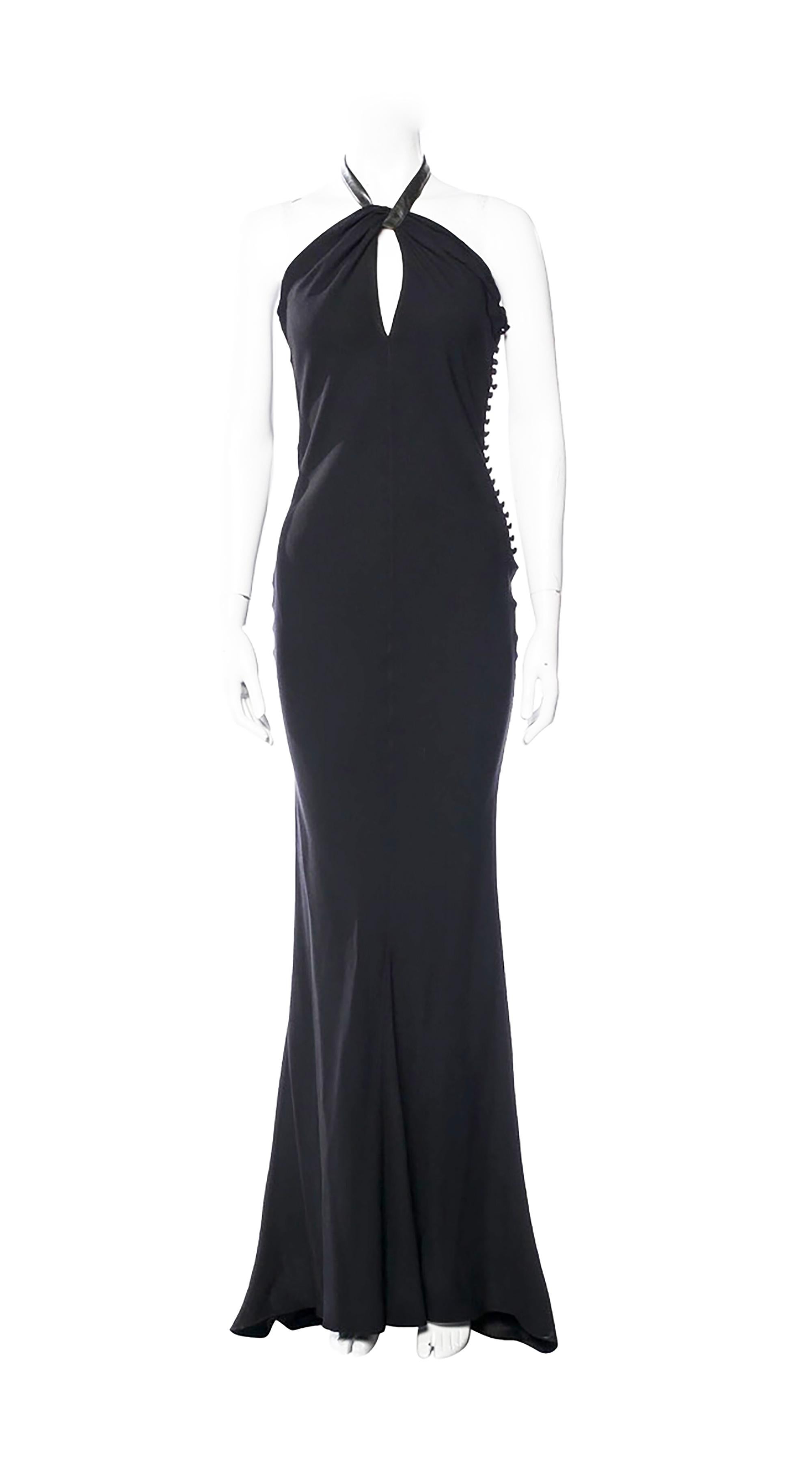 Women's 2001 S/S Christian Dior Black Evening Gown 