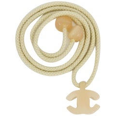 2001 Spring Chanel Resin CC Rope Necklace