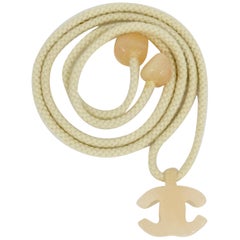 2001 Spring Chanel Resin CC Rope Necklace