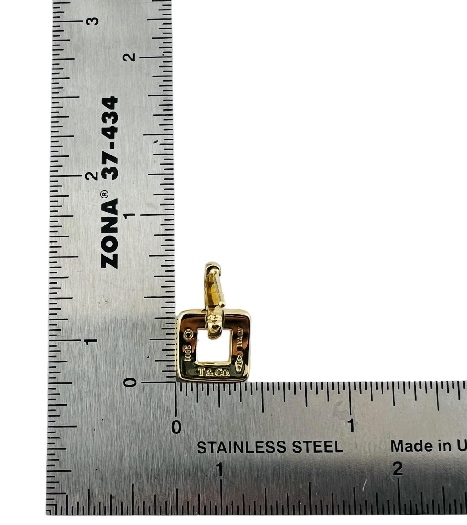 2001 Tiffany & Co. 18K Yellow Gold Door Biscayne Square Buckle Earrings #16678 For Sale 1