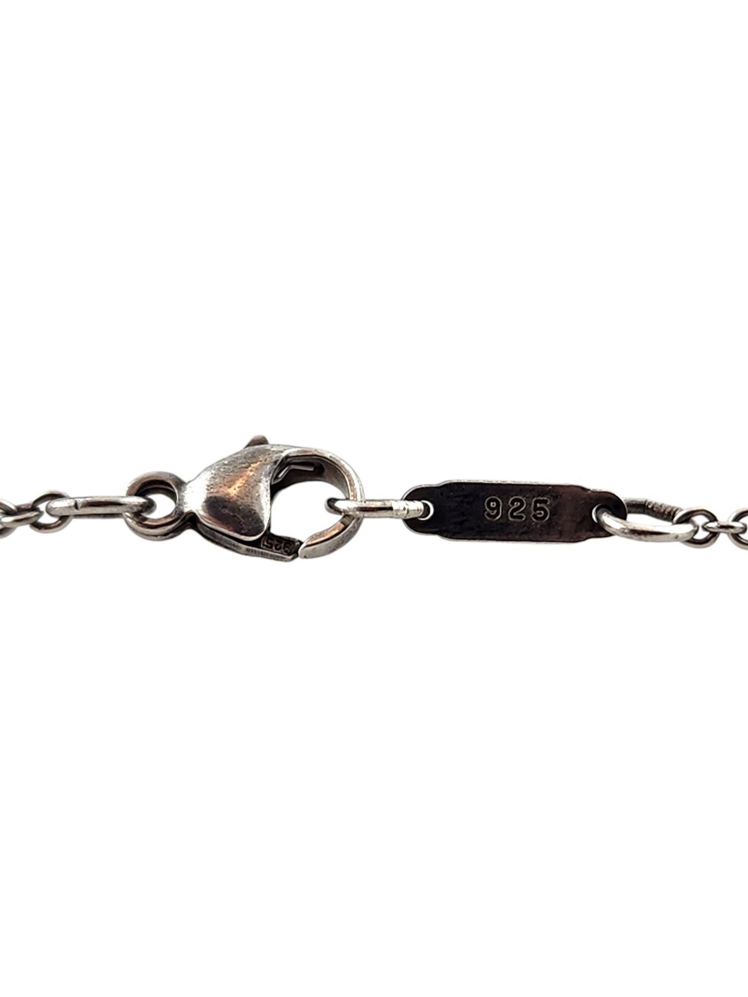 2001 Tiffany & Co Sterling Silver 1837 Bar Pendant Necklace #18944 3