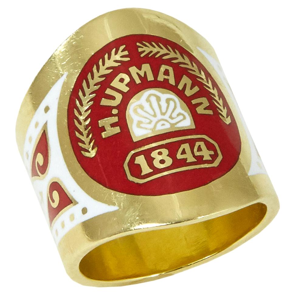 2001 Verdura Enamel and Gold Cigar Band Ring