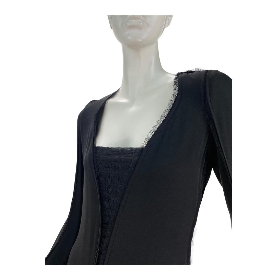 2001 Vintage Tom Ford for Yves Saint Laurent Black Silk Dress 3