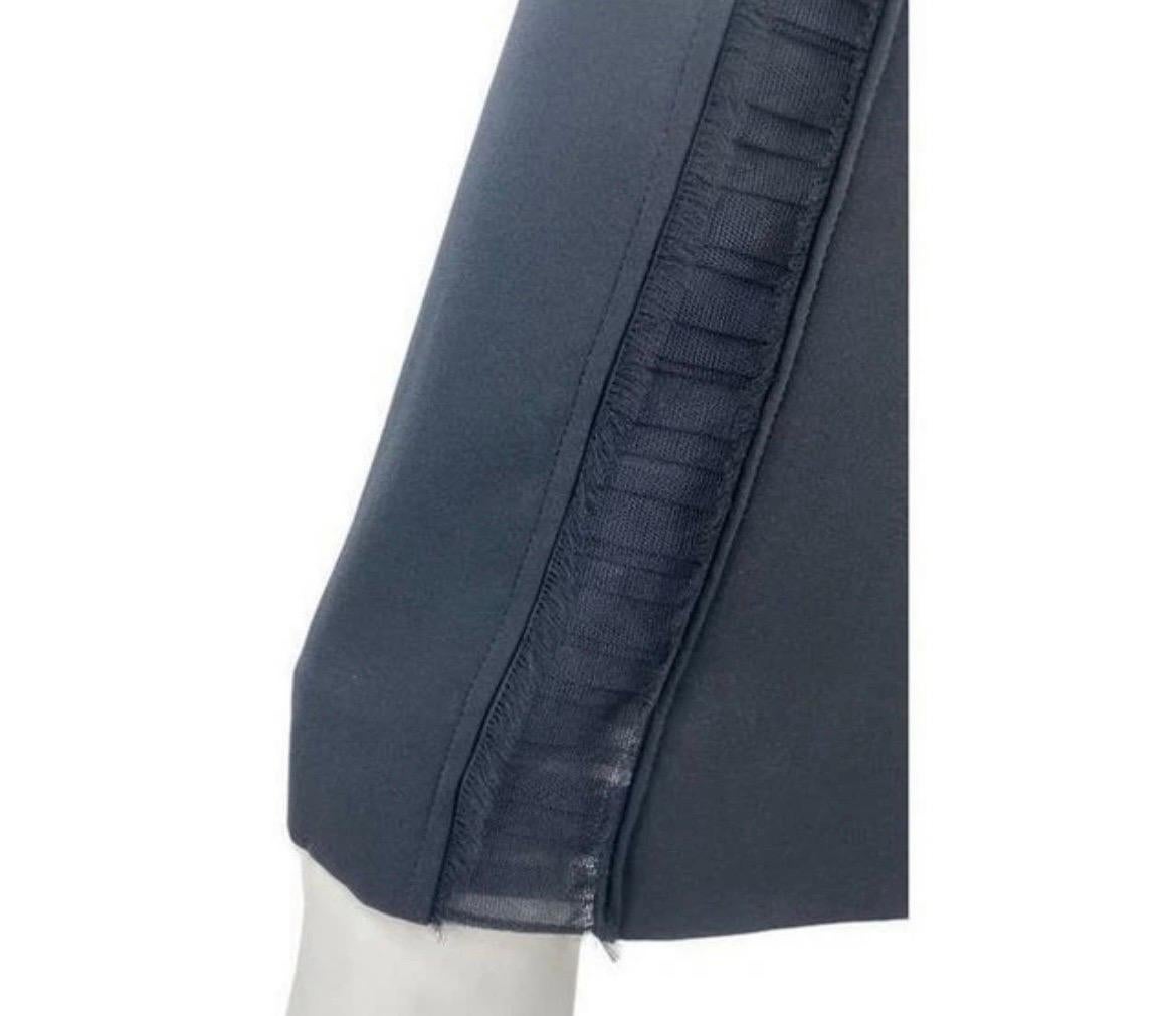 Robe noire bordée de franges Yves Saint Laurent by Tom Ford, 2001 Neuf - En vente à Montgomery, TX