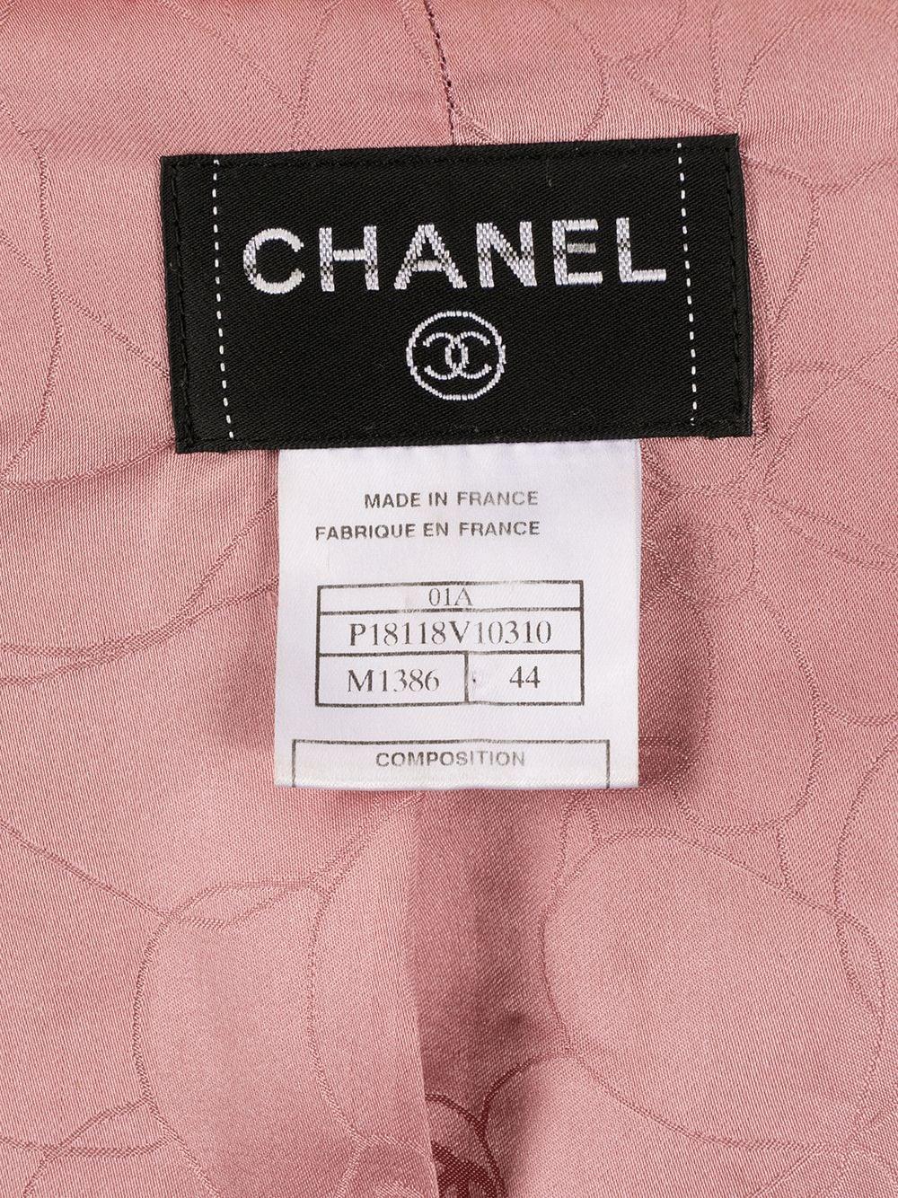 Women's 2001s Chanel Pink Cashmere Coat Jacket
