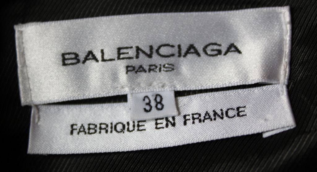 Black 2002 BALENCIAGA by Nicolas Ghesquiere black coat with goat leather sleeves For Sale