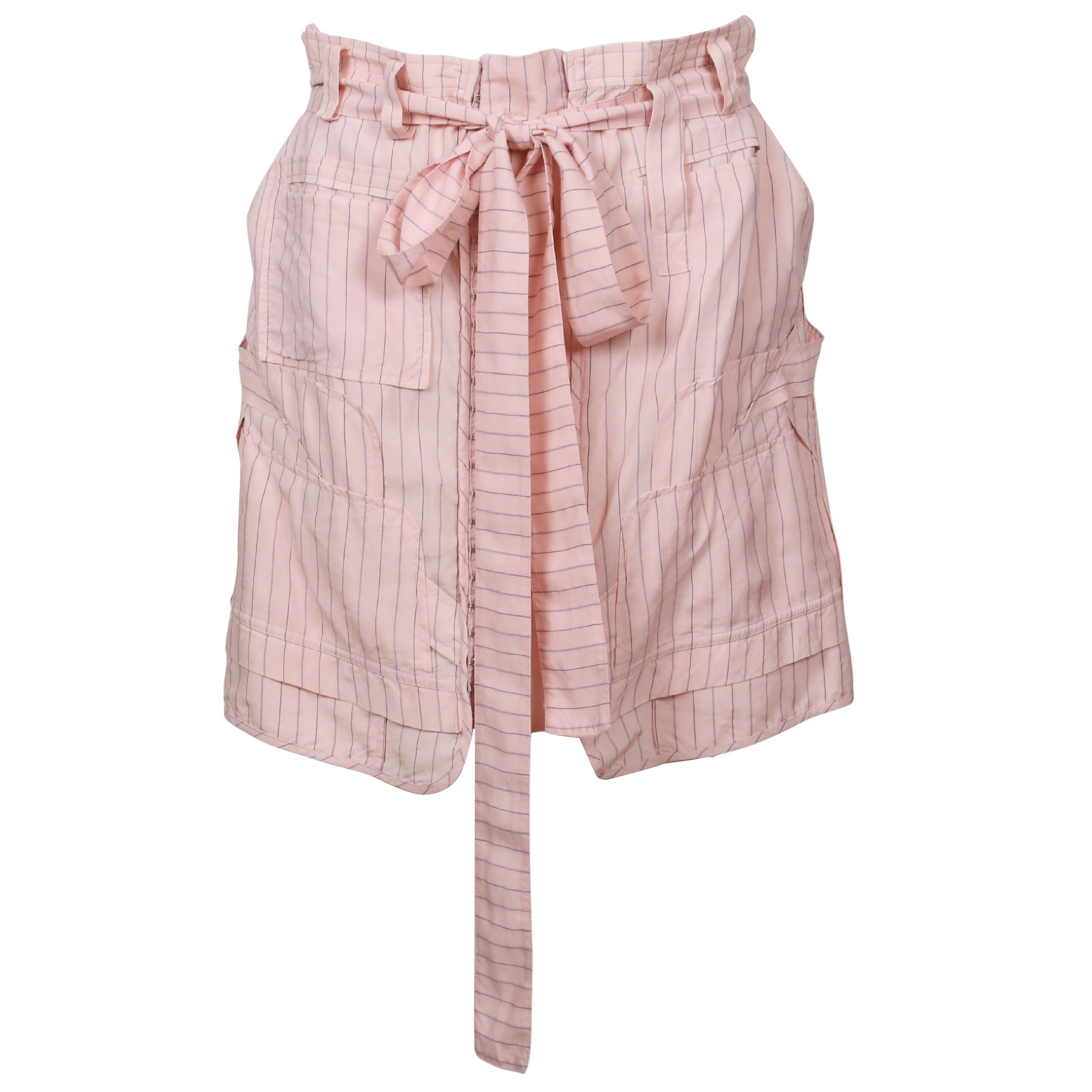 2002 BALENCIAGA LE DIX by Nicolas Ghesquiere pink oversized RUNWAY skirt