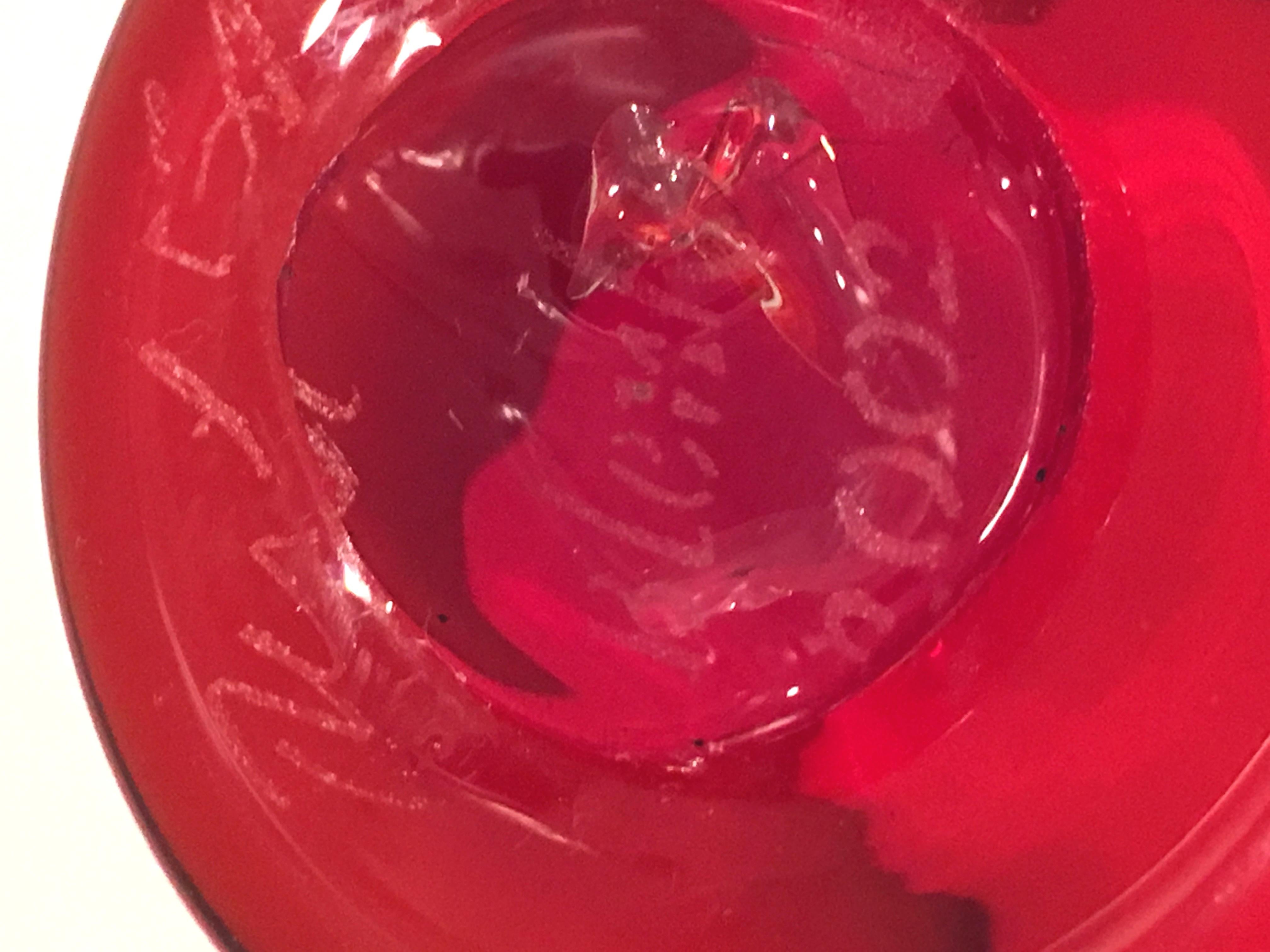 2002 Blenko Glass Tequila Sunrise Signed, Richard Blenko For Sale 4