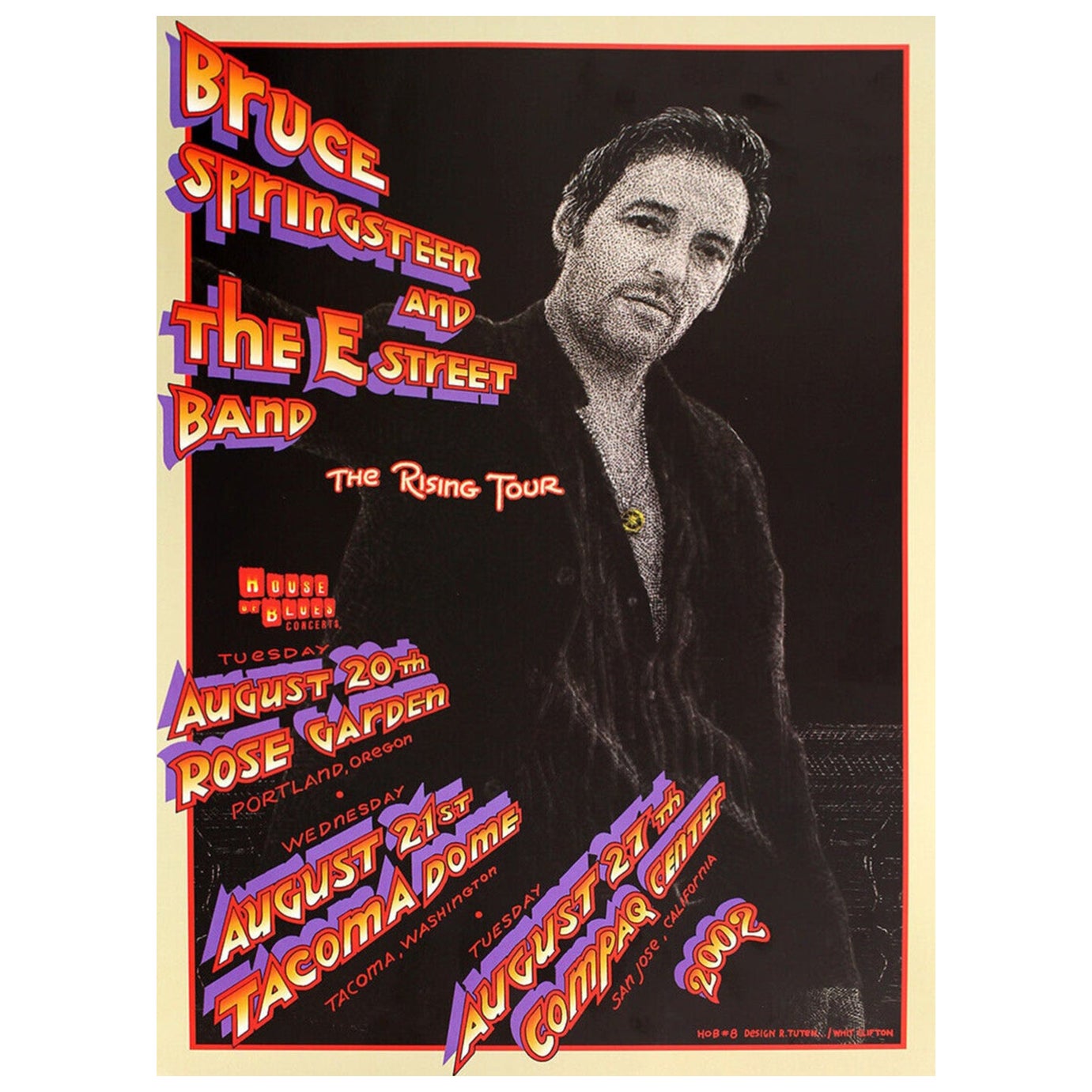 2002 Bruce Springsteen & die E Street Band - The Rising Tour Original Poster