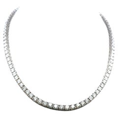 20,02 carati di diamante tondo brillante G VS Collana Riviera in oro bianco 18 carati
