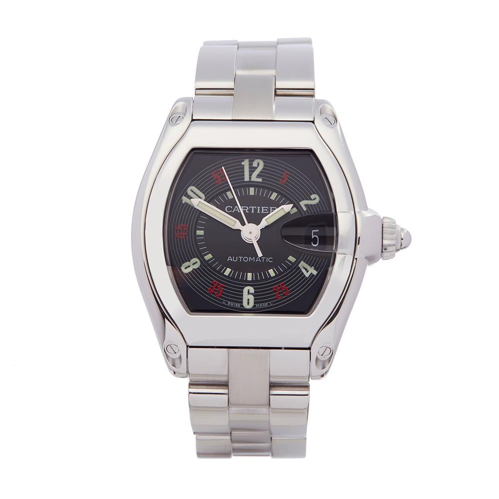 2002 Cartier Roadster Stainless Steel W62001V3 Wristwatch