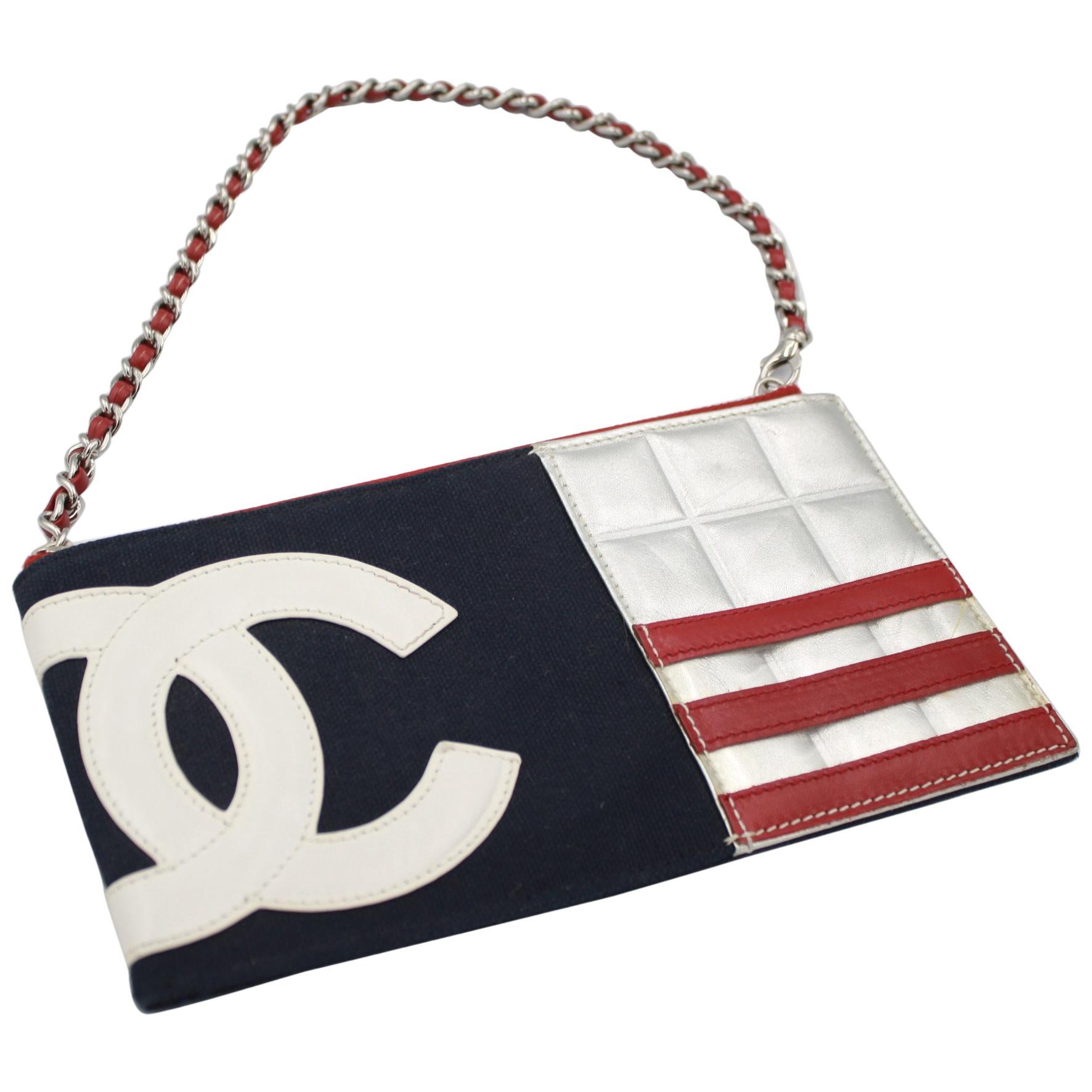 2002 Chanel American Flag Shoulder Bag / Clutch