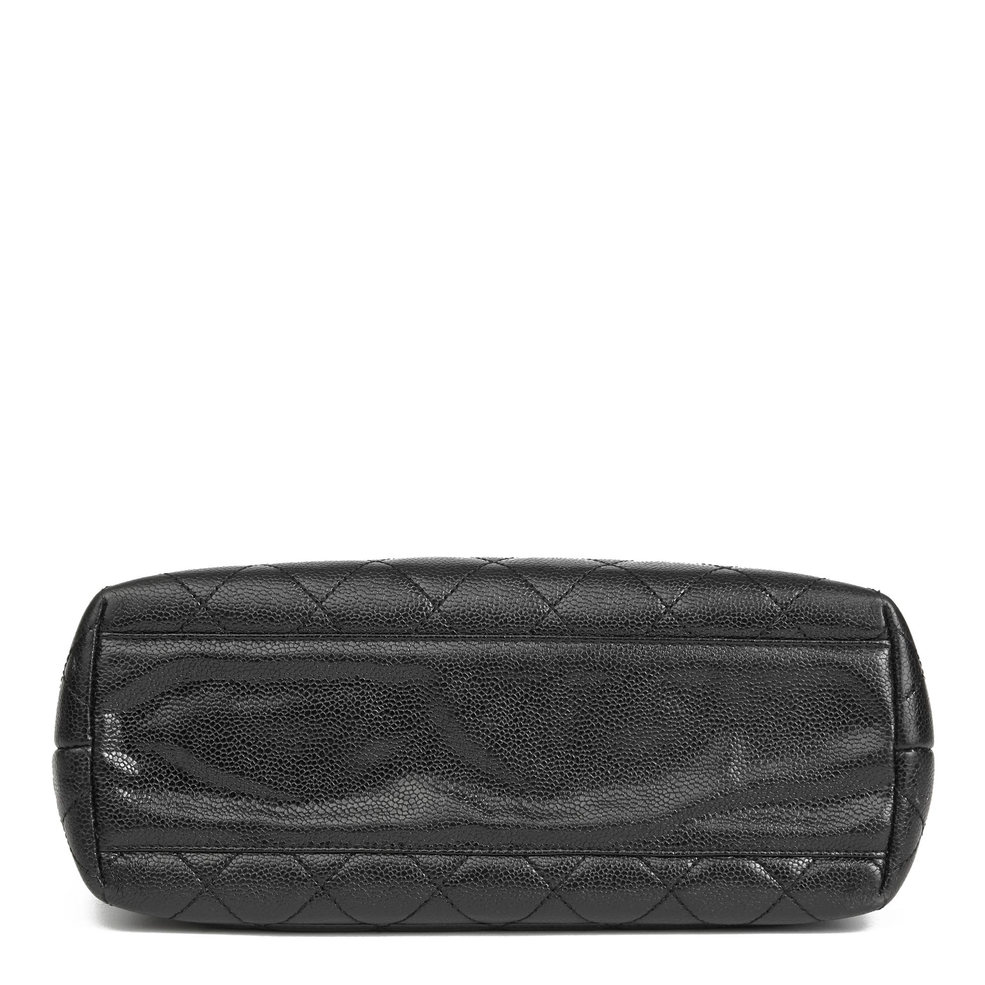 2002 Chanel Black Quilted Caviar Leather Timeless Kelly 1