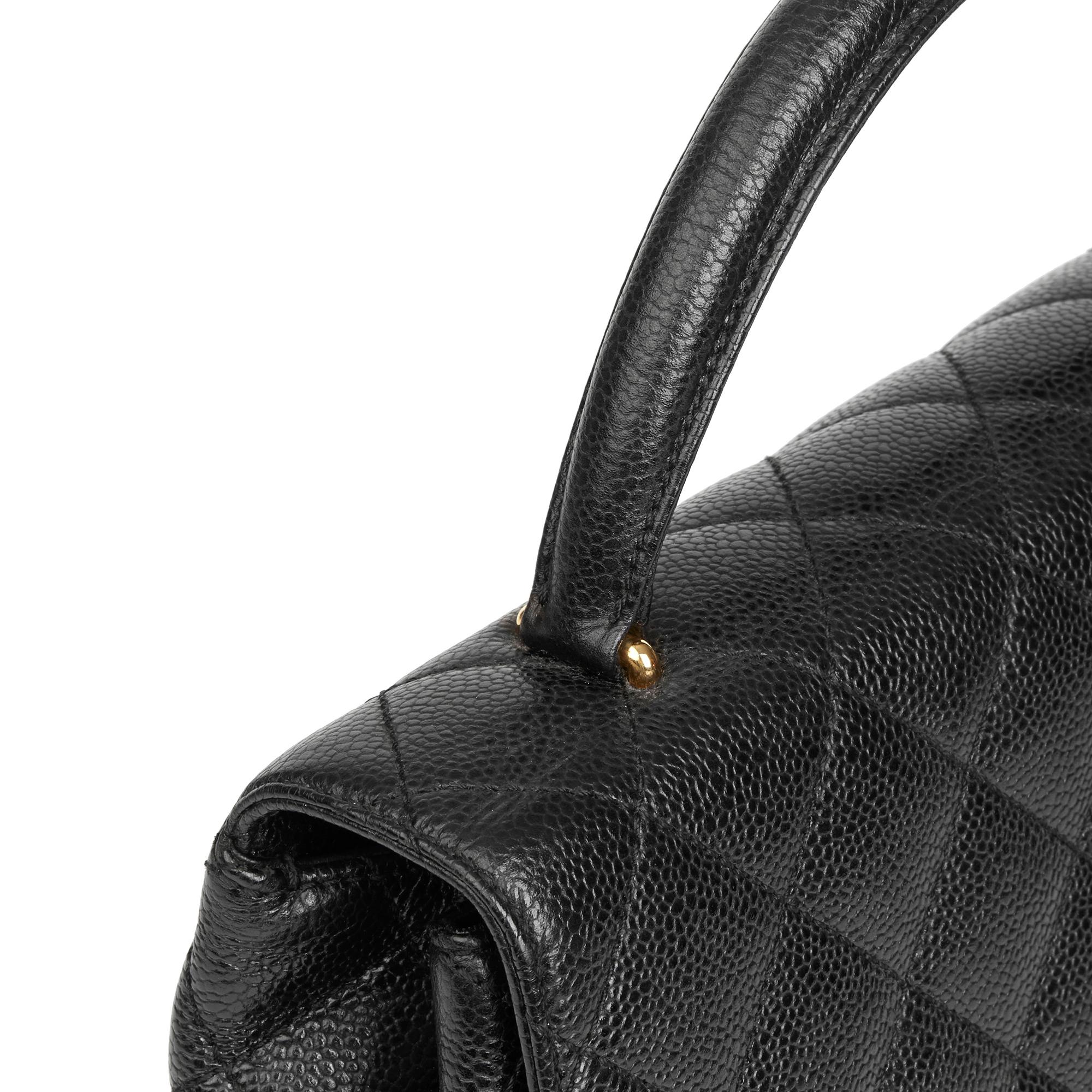 2002 Chanel Black Quilted Caviar Leather Timeless Kelly 3
