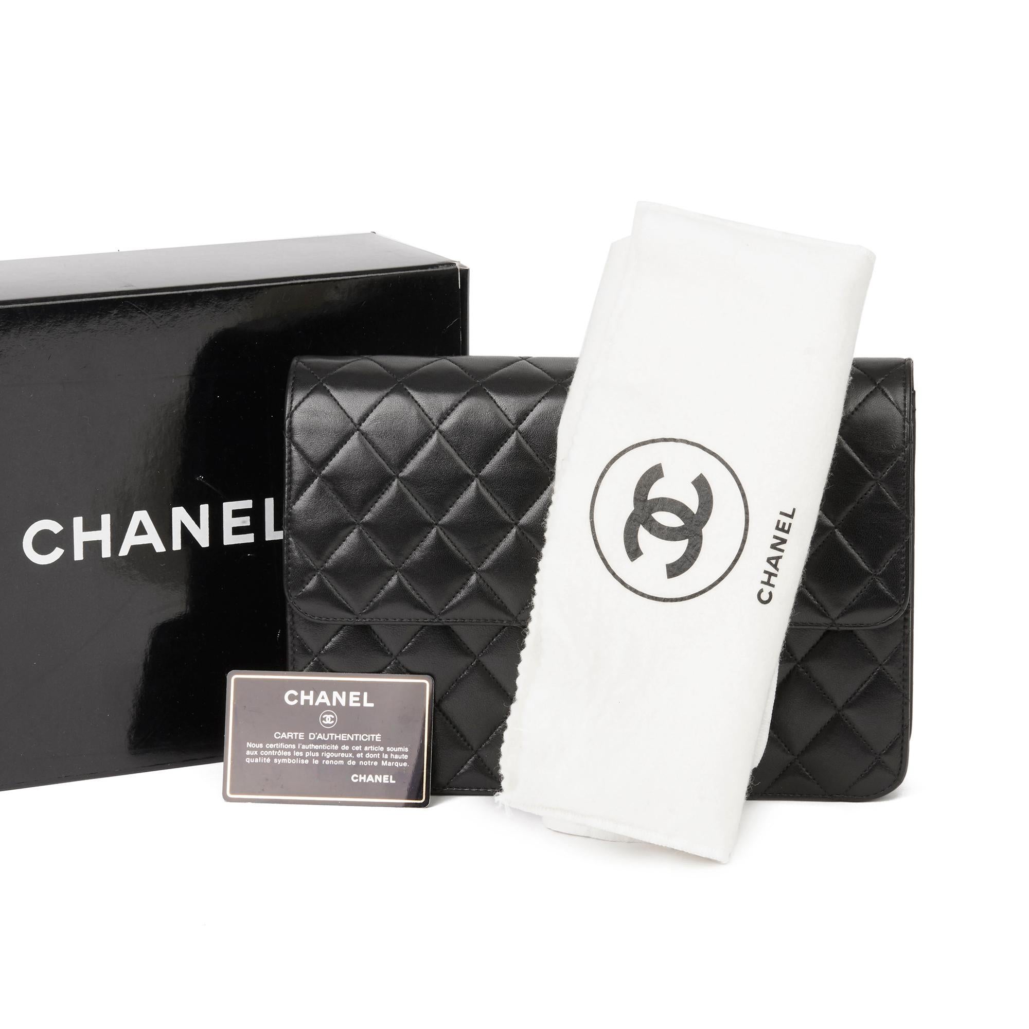 2002 Chanel Black Quilted Lambskin Small Classic Single Flap Bag 7