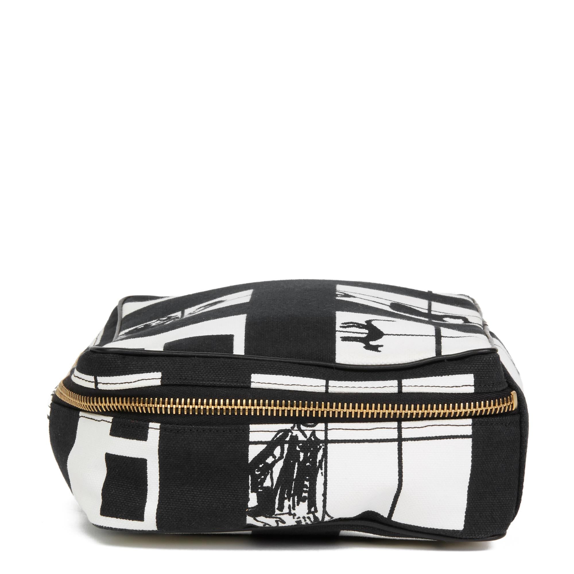 CHANEL
Black & White Canvas 'Window Line' Toiletry Pouch

Reference: HB2721
Serial Number: 8241442
Age (Circa): 2002
Authenticity Details: Serial Sticker (Made in Italy)
Gender: Ladies
Type: Accessory, Travel

Colour: Black, White
Hardware: