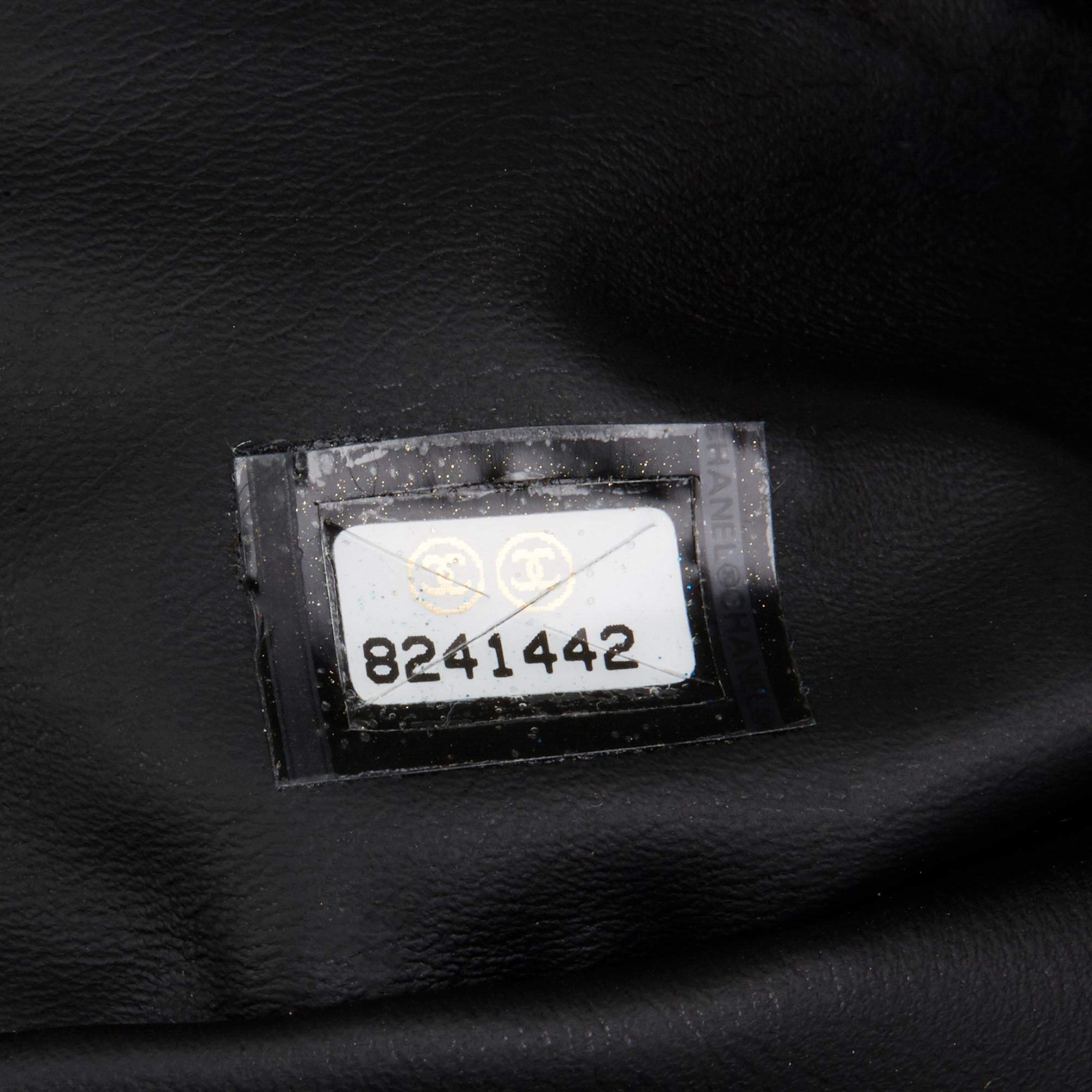 2002 Chanel Black & White Canvas 'Window Line' Toiletry Pouch 5
