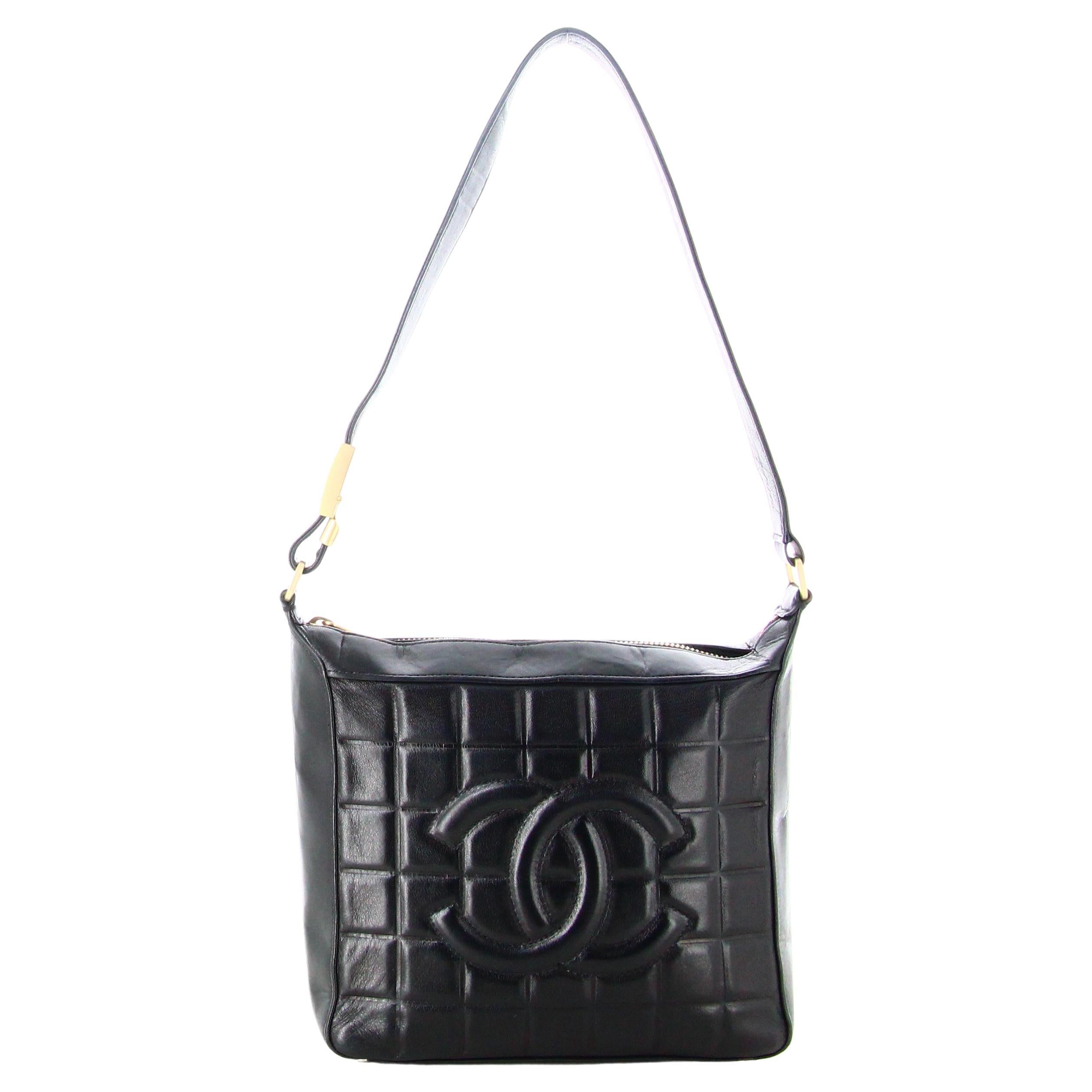 2002 Chanel CC Choco Bar Shoulder Bag For Sale