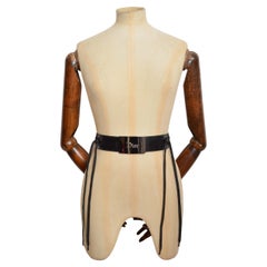 2002 Christian Dior by John Galliano ‘Admit It’ Black Leather Corset Waist Belt