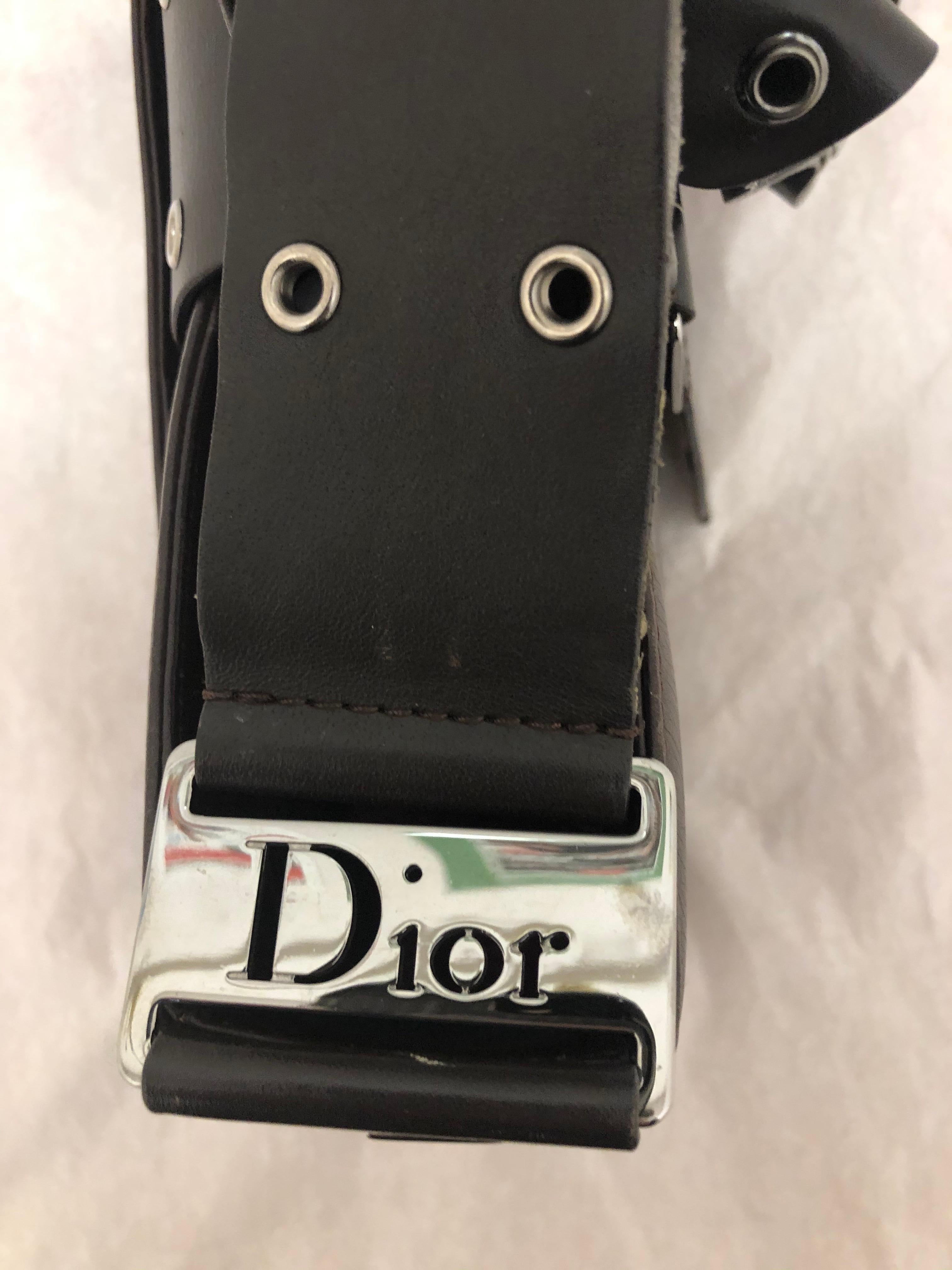 2002 Christian Dior Dunkelbraun Street Chic Handtasche 3