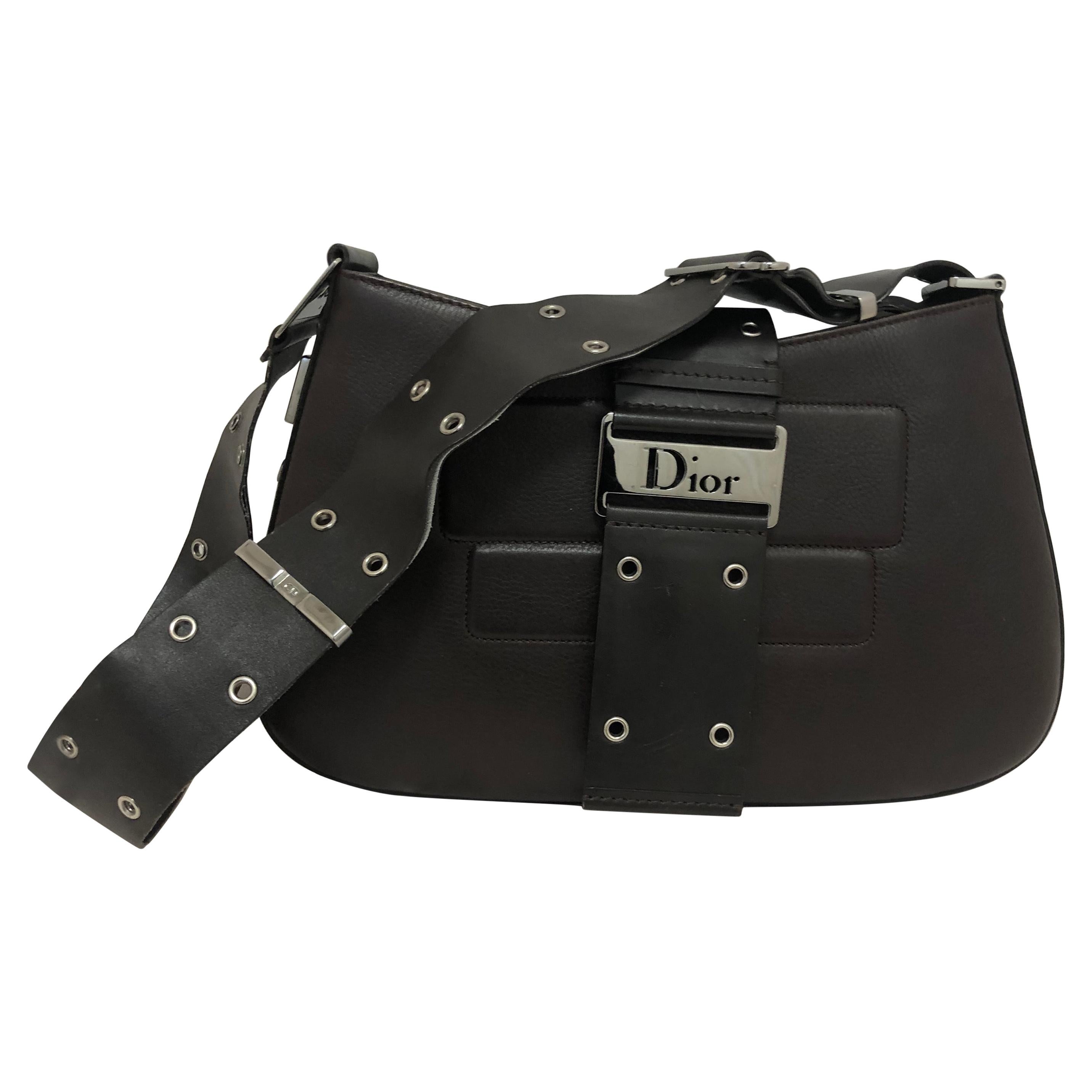 2002 Christian Dior Dark Brown Street Chic Handbag