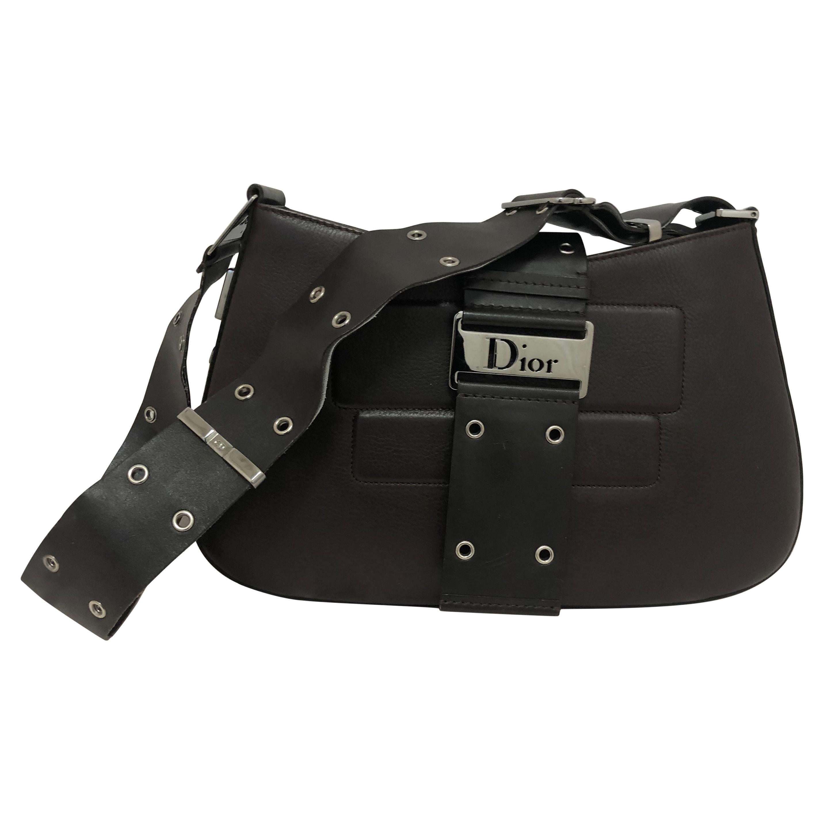 Christian Dior Columbus Y2K Leather Shoulder Bag Black - $1480 - From Raquel